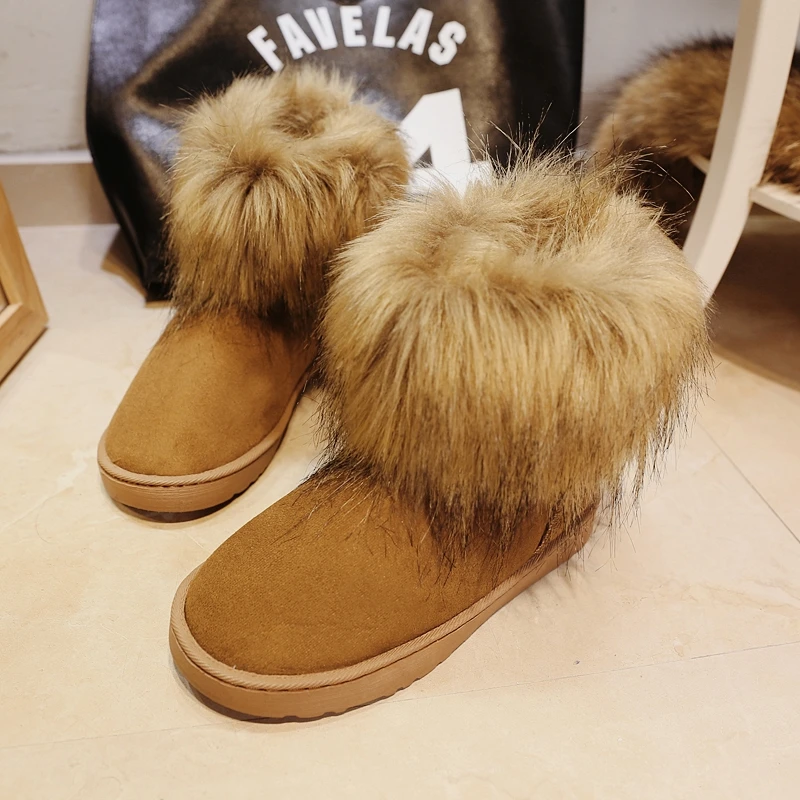 Snow Boots work shoes 2016 Plush New Fashion Lace Up Brand Designer Luxury Ladies Felt Casual Flats Platform Women Autumn Large | Обувь