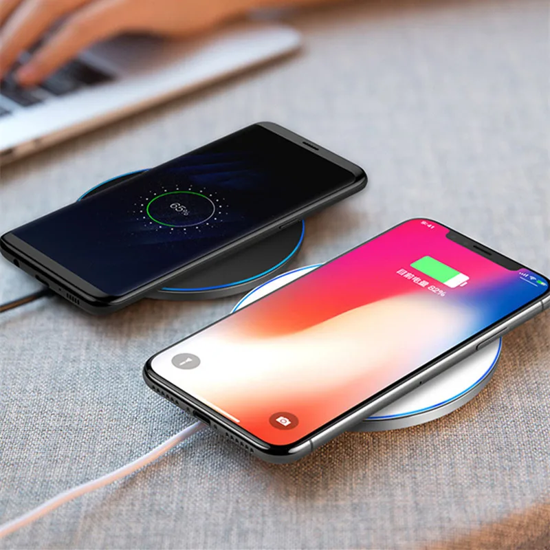 MAXSHARER 10 Вт Беспроводное зарядное устройство для iPhone 8 Plus/X Быстрая зарядка Samsung S8/S8