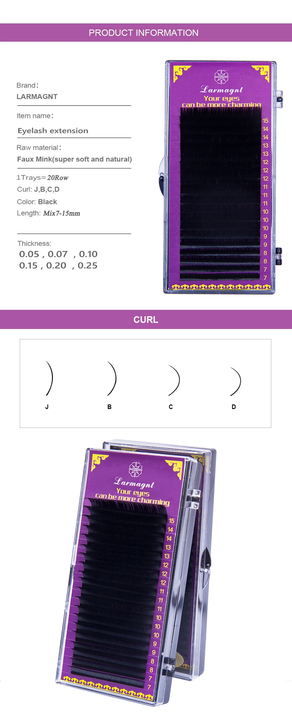 Все размеры B/C/D curl 5 подносов, индивидуальное наращивание ресниц норки. Искусственные, ненастоящие, поддельные ресницы