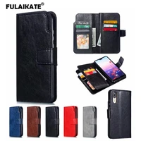 fulaikate crazy horse flip case for huawei p20 business soft back cover for hw eml al00 stand phone protective cases 9 card set