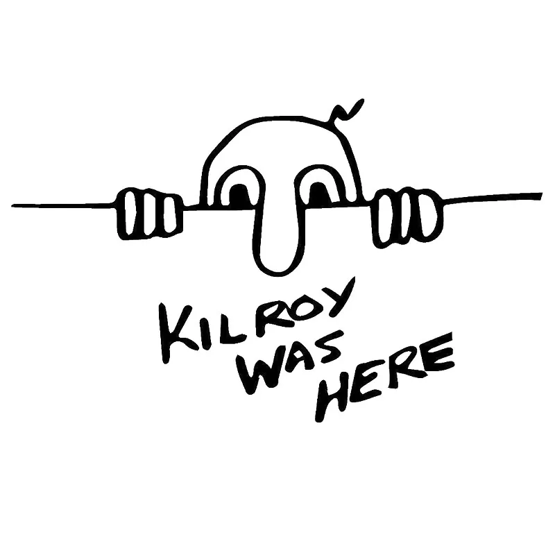 

15X9.3CM KILROY WAS HERE ADHESIVE Lovely Vinyl Decal Car Sticker Car-styling S8-0609