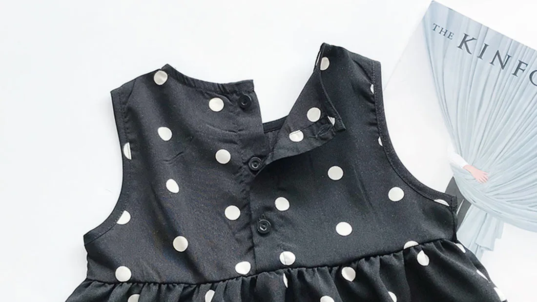 Одежда для малышей детский черный комплект без рукавов футболка Повседневный