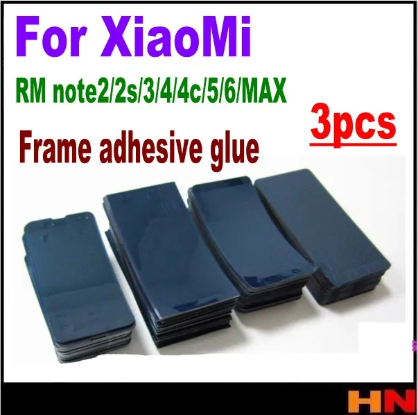3 шт. для Xiaomi Note M2 2S 4 5 6 ЖК сенсорный экран передняя рамка м клей двухсторонняя