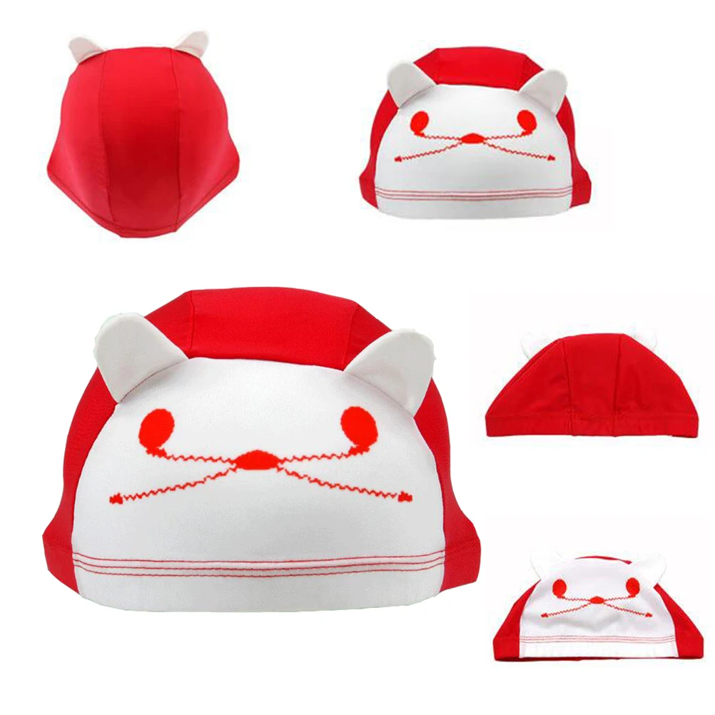 Мультяшный стиль милая дышащая шапочка в форме кота для плавания мальчиков и