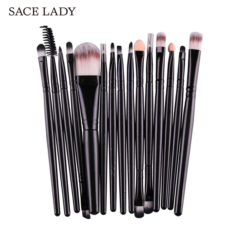 Набор кистей для макияжа SACE LADY 15 шт. профессиональная кисть консилера бровей