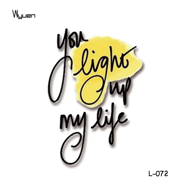 

WYUEN Original Letters Fake Tattoo for Lovers Adults Wrist Body Art Creative Words Temporary Tatoo Sticker for Men Woman L-072