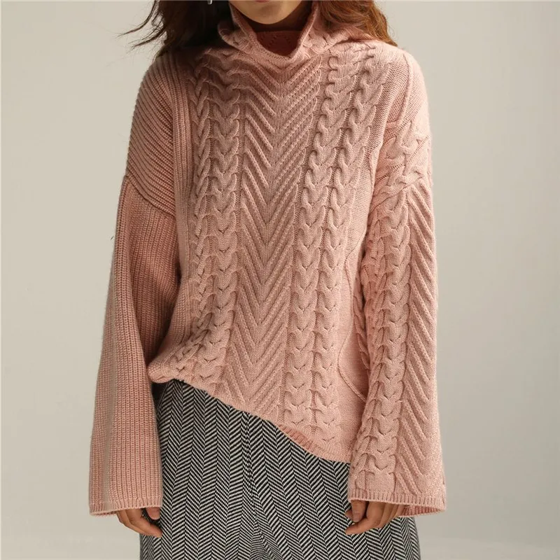 ZEHANGSEA18 winter explosions thick-soled high-neck sweater women loose casual pullover large size knit bottoming shirt-Shipping | Женская