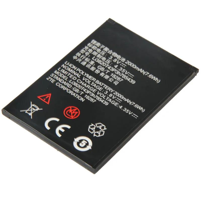 Оригинальный аккумулятор для телефона Blade L3 ZTE Li3820T43P3h785439 2000 мАч|Аккумуляторы
