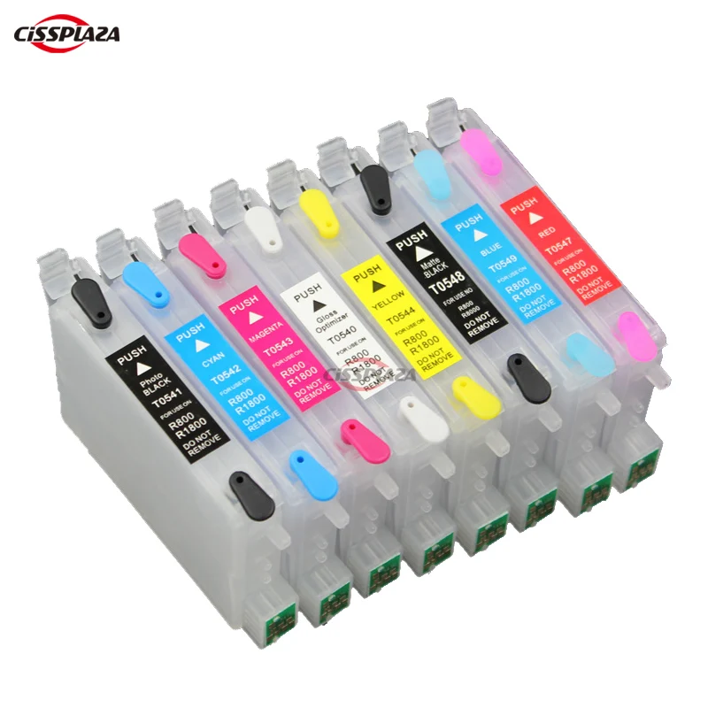 5 комплектов чернильных картриджей CISSPLAZA T0540 T0549 совместимых с принтером Epson Stylus