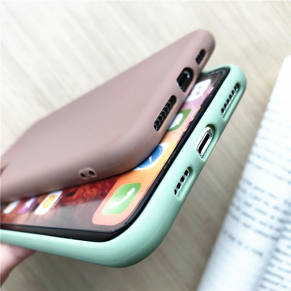 Фирменные официальные жидкие силиконовые чехлы для телефонов iPhone 7 Xs Max XR чехол X 8