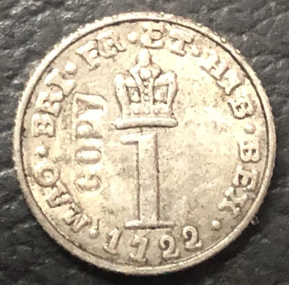 1722 Великобритания 1 пенни Джордж III Посеребренная монета|coin pearl|coins bankplated flatware |