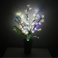 new style led colorful transformation artificial flower wedding decoration novelty optical fiber flower christmas new year party