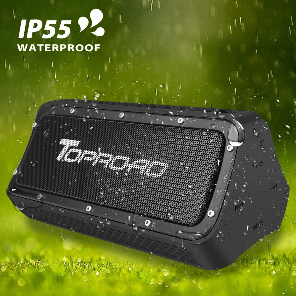 TOPROAD водонепроницаемый IP55 Bluetooth динамик 10 Вт Портативный Открытый Беспроводной