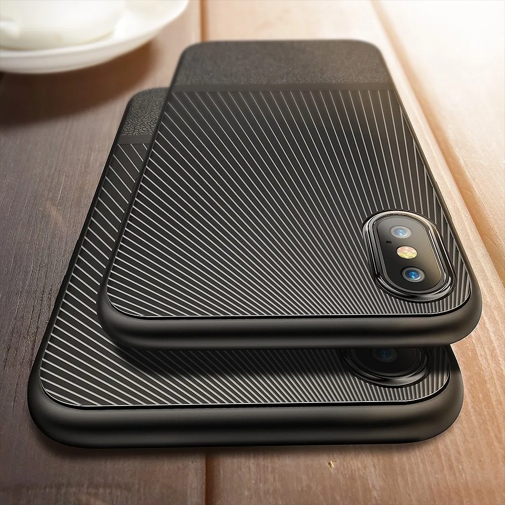 Kisscase кожи с рисунком чехол для iPhone X 7 8 Текстура крышки Бизнес Мягкий Силиконовый