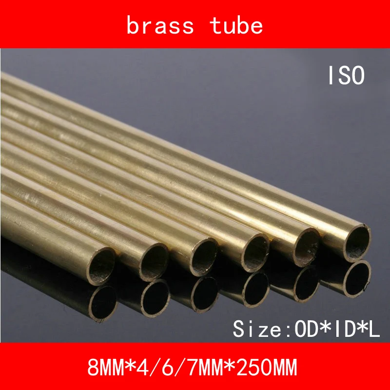H62 латунная бесшовная труба трубка OD * ID длина 8 мм 4/6/7 250 ASTM C28000 CuZn40 CZ109 C2800 полый