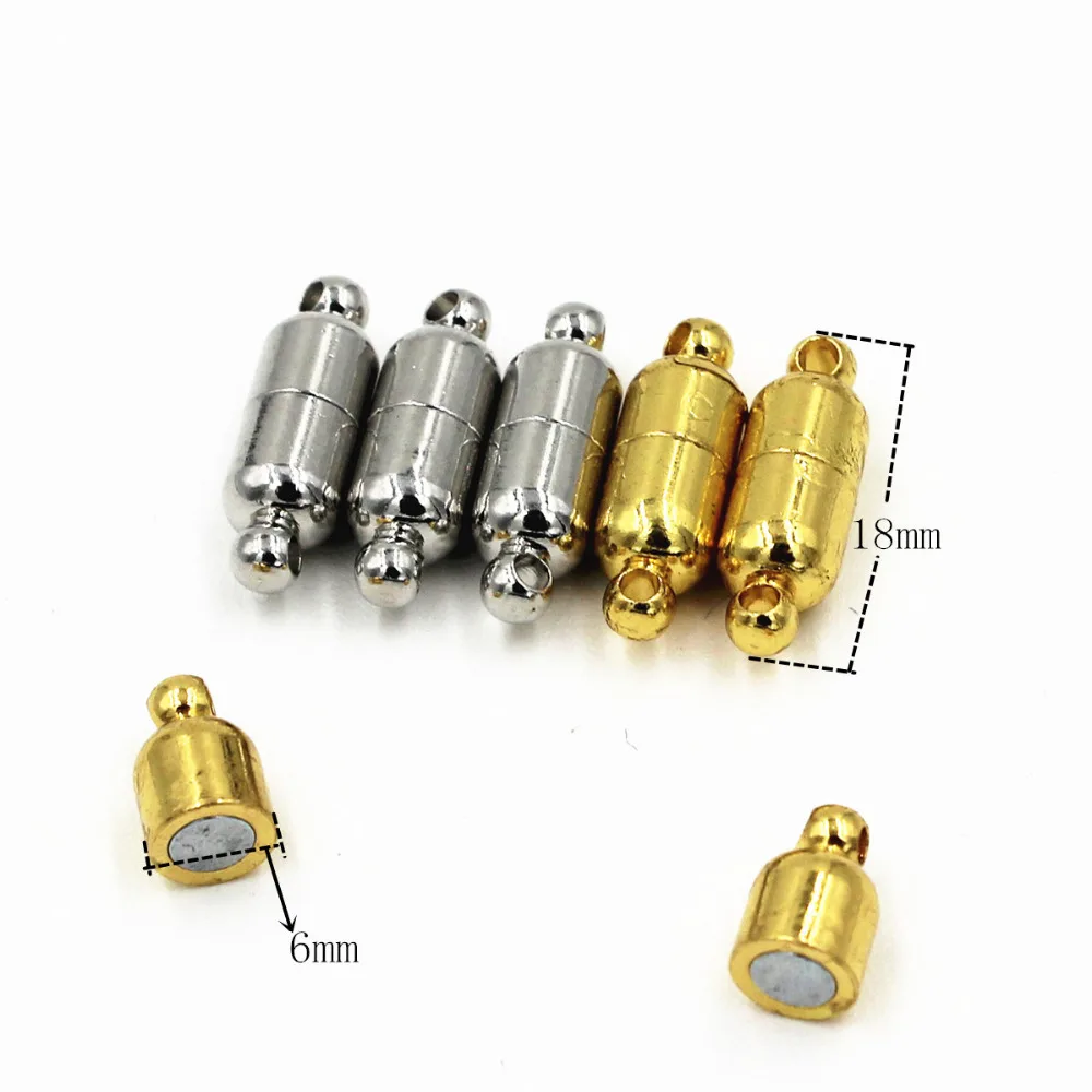 Золото/Никель покрытием магнитные застежки кожаные cord Jewelry Findings 5 шт.|jewelry