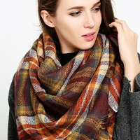 spanish scarves echarpe femme fashion scarves imitation cashmere thickening fashionable lattice shawls winter scarf