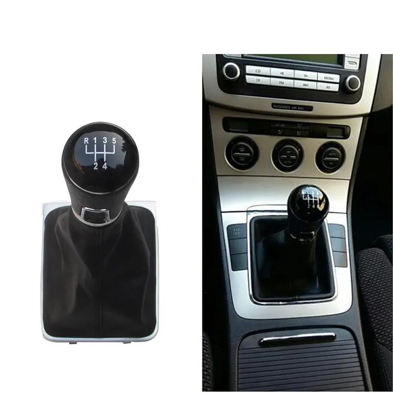 Для Volkswagen VW Passat B7 2011 2012 2013 2014 2015 Новинка 5 / 6 скоростей искусственная кожа черного