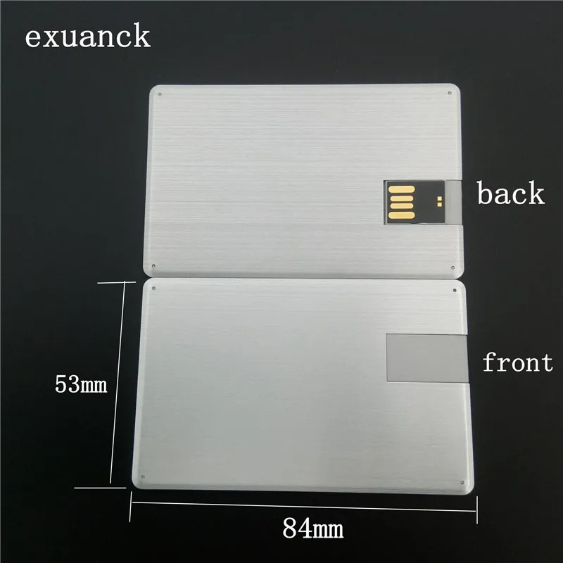Exuanck круглые металлические серебристые Алюминиевые usb-накопители для кредитных