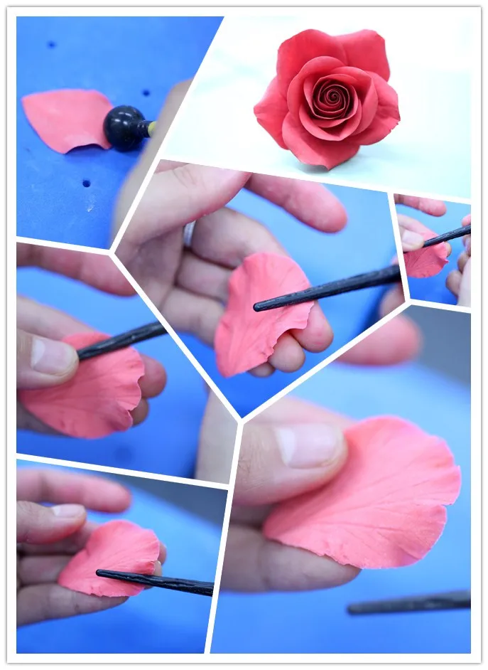 4pcs/lot Flowers Texture Tools Fondant Cake Baking & Pastry | Дом и сад