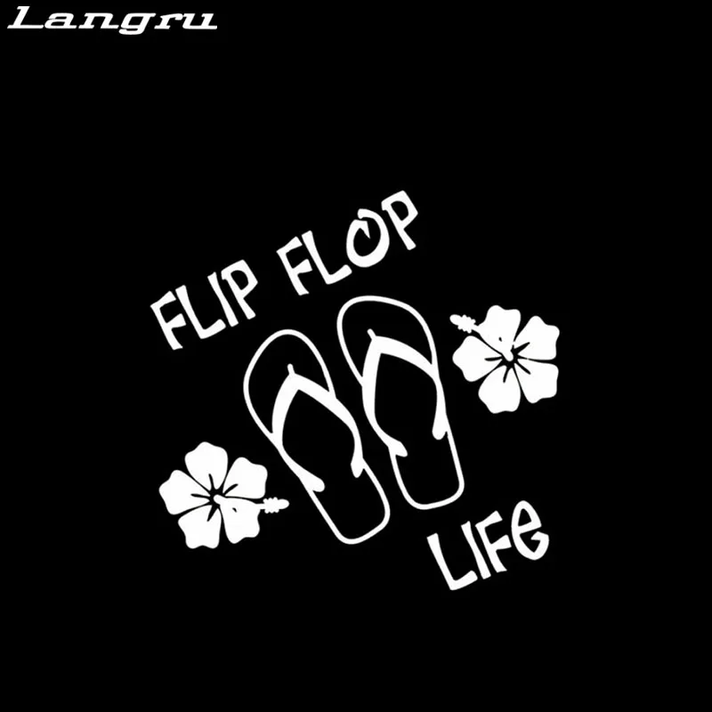 Langru шлепанцы Life Beach Гавайская Виниловая Наклейка Автомобильные аксессуары