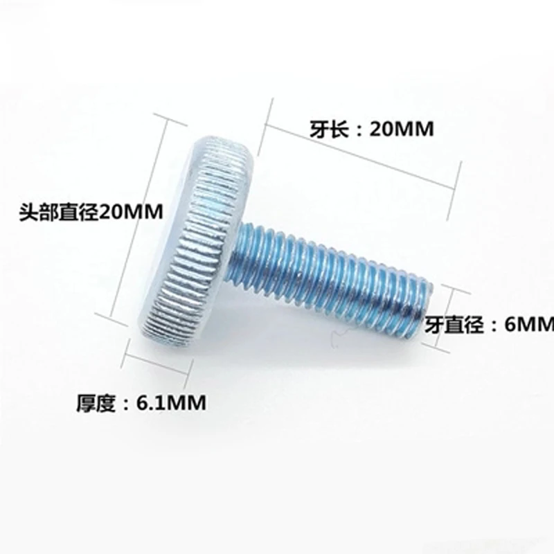 M3 M4 Knurled Thumb Screw GB835 Flat Head Adjust Screws Carbon steel Bolts Size 6mm-30mm | Обустройство дома