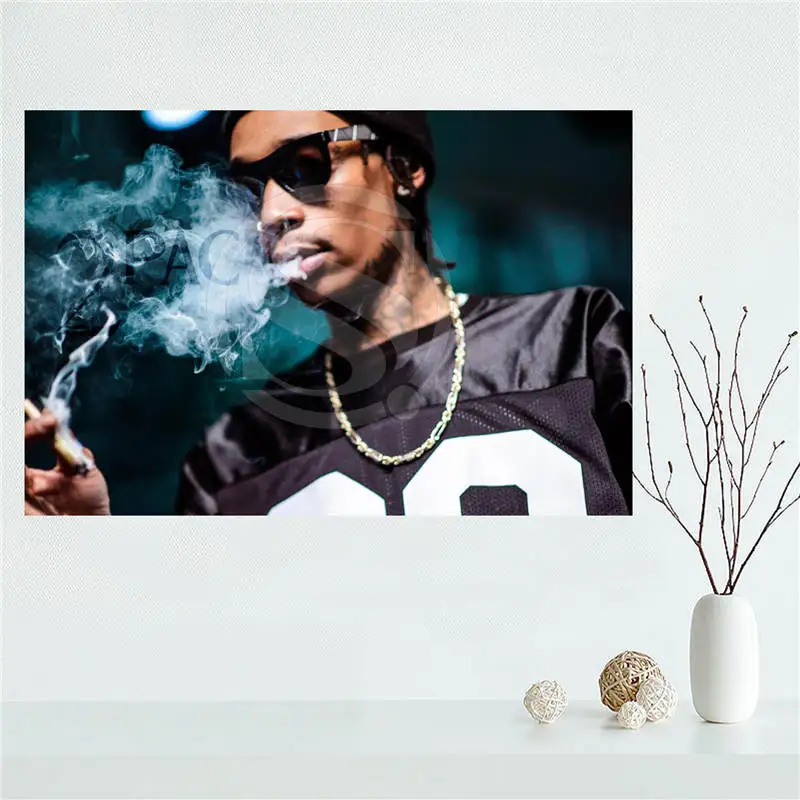 Y530L41 пользовательские snoop dogg 2PAC холст живопись настенный Шелковый плакат ткань печать DIY ткань плакат F#37 - Цвет: Синий