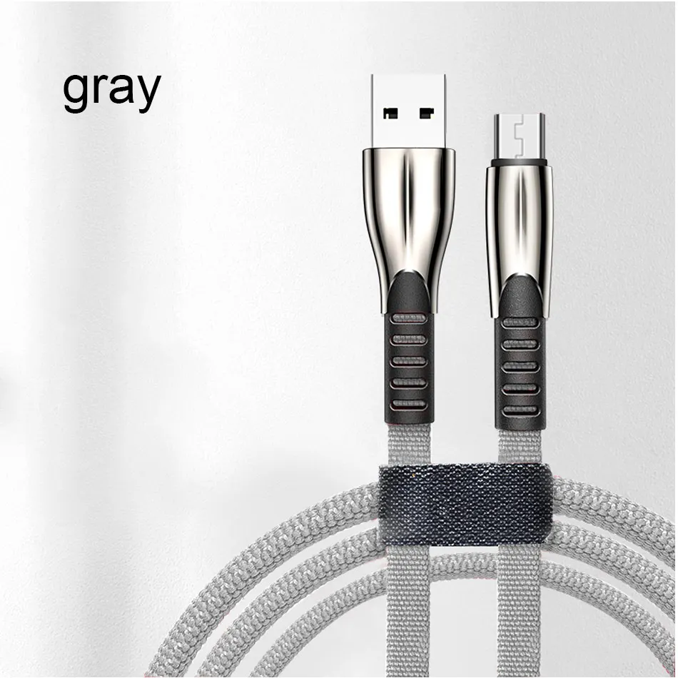 Кабель Micro Usb для быстрой зарядки 3.0A для Xiaomi Redmi K20 Pro 1 м 2 м 3 м Android мобильный телефон usb зарядка Microusb зарядное устройство Шнур - Цвет: Grey
