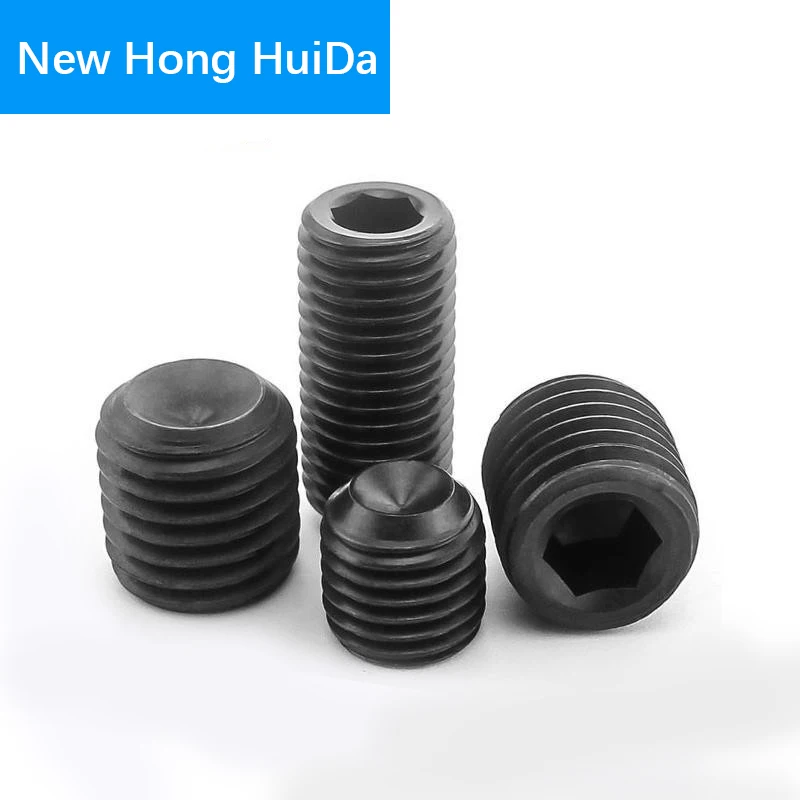 

M2 Hex Socket Head Set Grub Screw Hexagon Metric Thread Headless Allen Head Screw Bolt Black Alloy Steel Grade 12.9