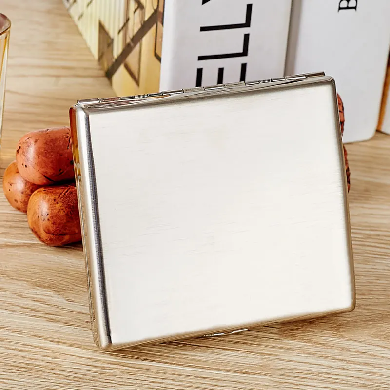 Сигарета 20 сигарет Мужская ультратонкая из нержавеющей стали раскладушка