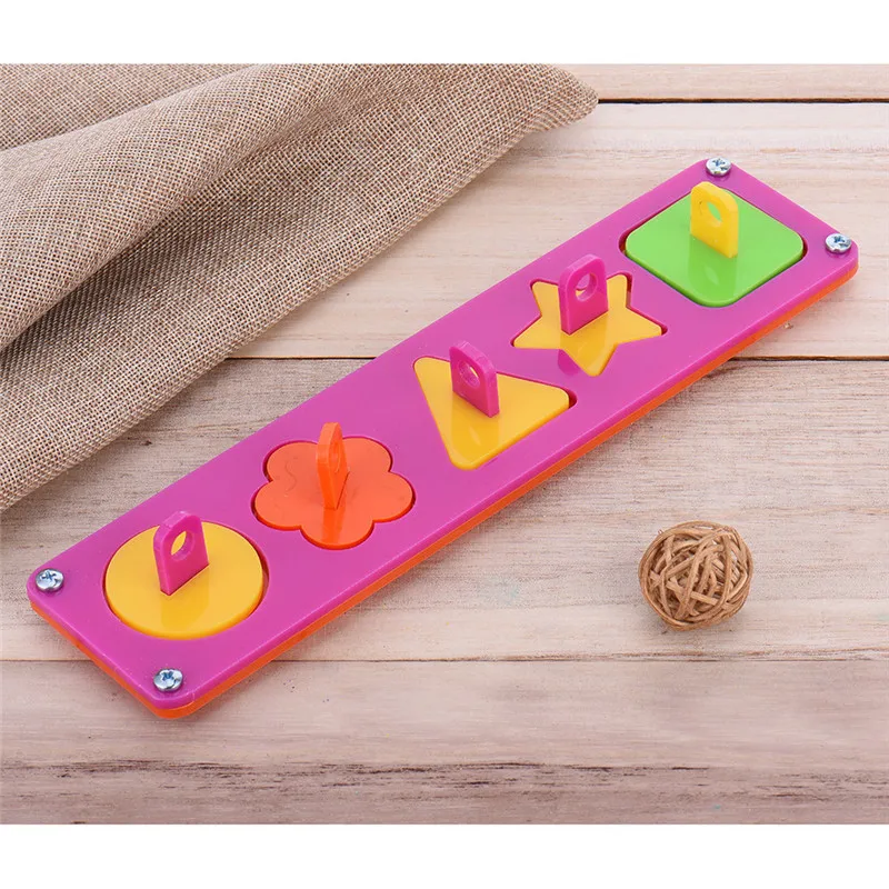 1 шт. игрушки пазлы для попугаев цветные блоки ed птиц макарон попуги птицы S/M/L