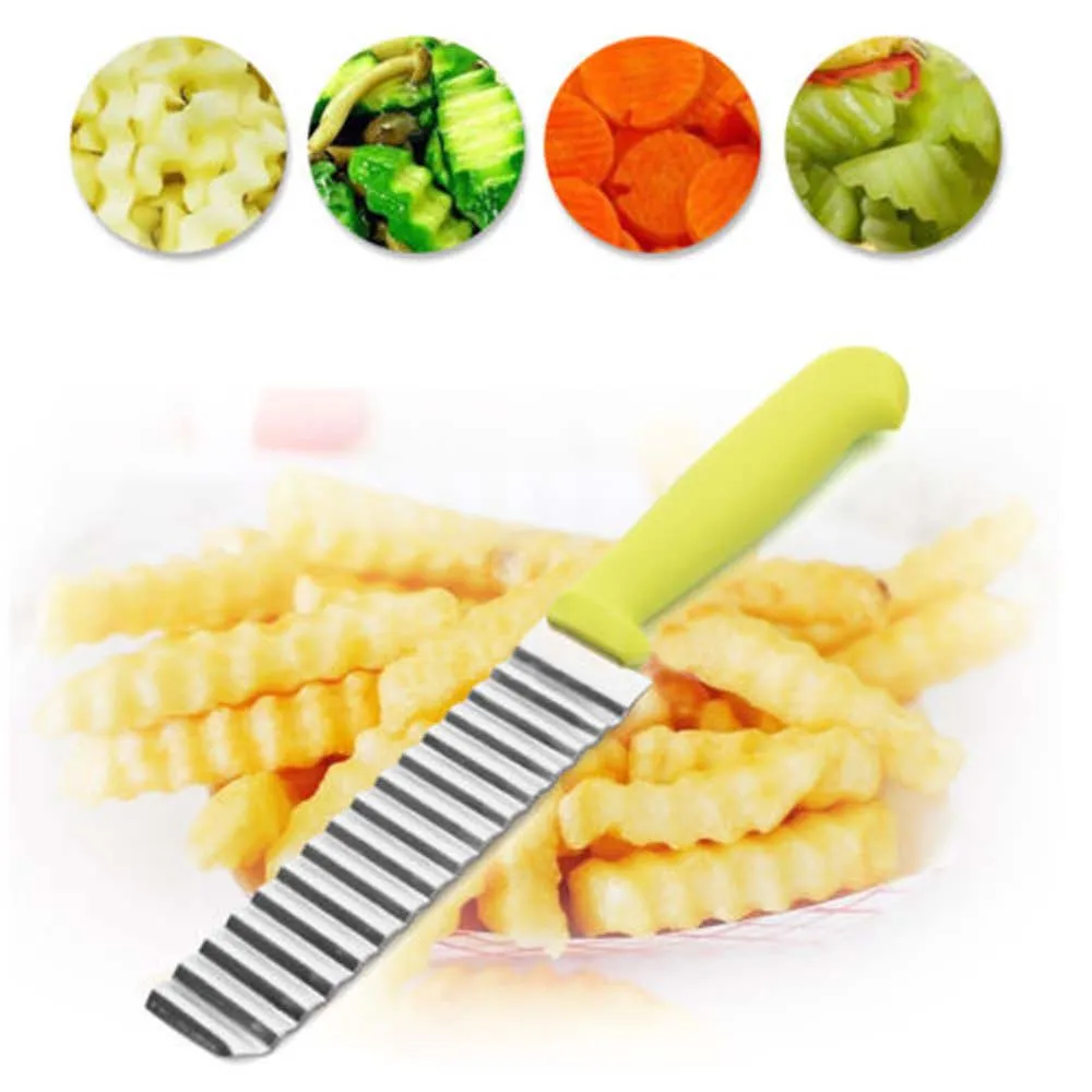 Новый Кухня для волнистой нарезки картофеля Slicer фрезы маленькие Размеры