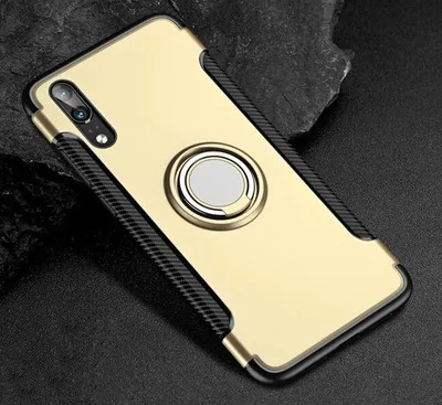 Golden Противоударный защитный чехол для huawei P30 Pro P20 Lite mate 20 с держателем для Honor 20 Pro 10i 10 Lite View 10 20 Fundas - Цвет: Golden