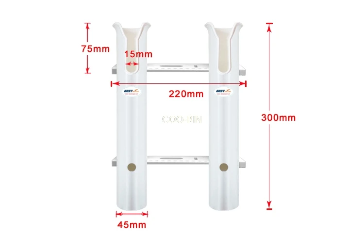 Морской пластиковый нейлоновый держатель для удочки 2 соединительных трубки