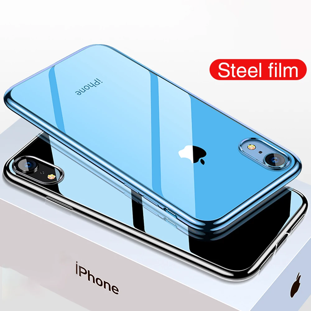 Ультра тонкий прозрачный чехол для Apple iPhone X XS Max XR Чехлы мягкий TPU телефона Capa |