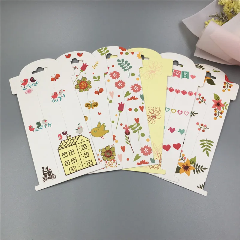 

100Pcs/Lot 16x8 Hairpin Cards Printing Colorful Love Large Size Hair Clip Kraft Paper For Women Jewelry Accessory Holder Cards