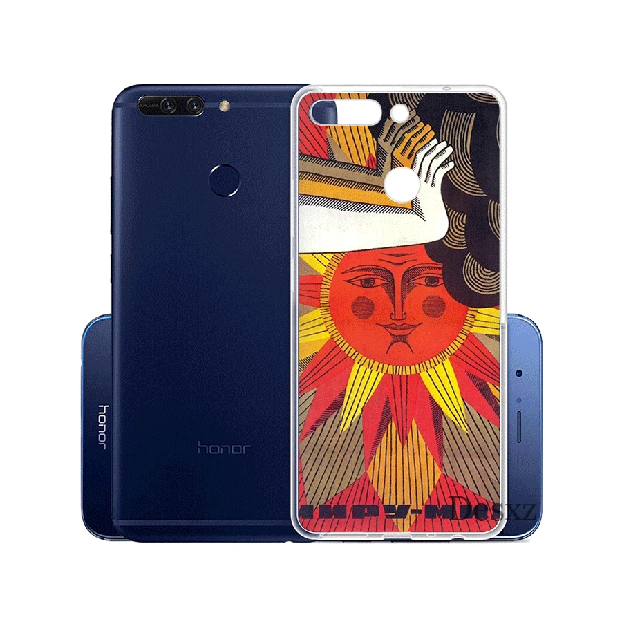 Чехол для телефона с флагом СССР Huawei Y5 Y6 Y7 II 2017 2018 Prime защитный