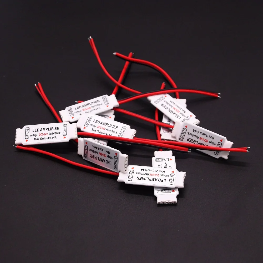 DC 5 24V Мини светодиодный Усилитель RGBW 4A X 4 канала ультра тонкий Портативный