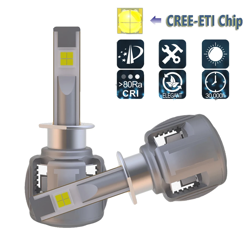 

LED Car Headlight H1 P145S LED Headlight Bulbs Conversion Kit For CREE Chip 120W 12000LM 6000K Auto Headlights Fog Lights
