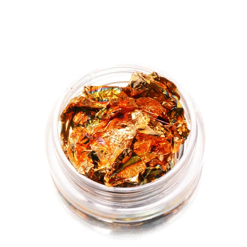 Четыре лилии 1 коробка золотые наклейки для ногтей Блестящие Блестки