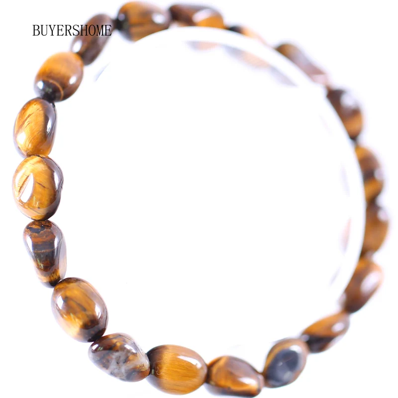 Gold Tigers Eye Натуральный камень мульти цветной флюорит гранат красный циозит Lapis кристалл браслет цепочка неправильной формы бусины для женщин 7," 1 шт - Окраска металла: Gold Tigers Eye