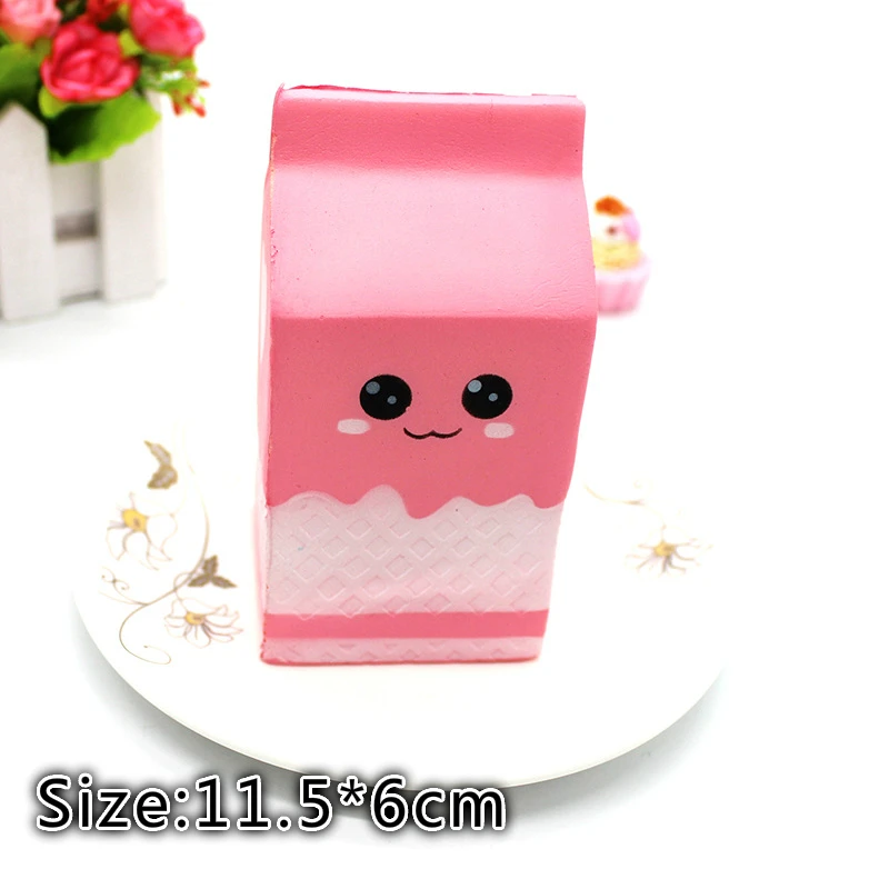 milk pink Jumbo сжимающиеся болотного цвета Единорог медленно поднимающиеся антистрс молочный Кот гамбургер мягкое игрушка мягкия антистресс облегчение подарок для детей - Цвет: milk pink