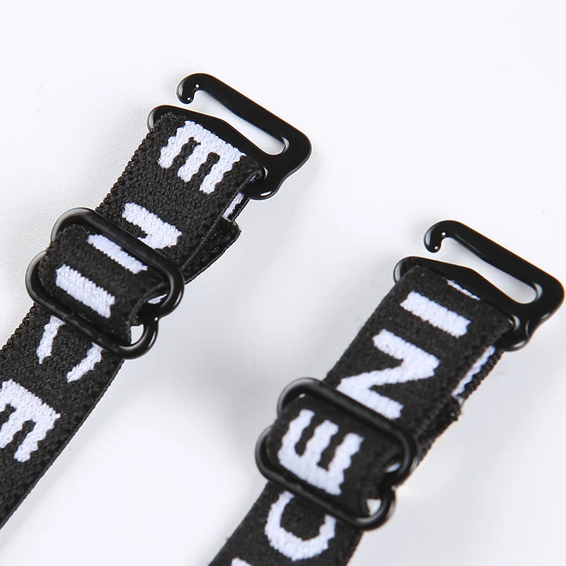 

Fashion Summer Letter Print Bra Straps Comfort Polyester Adjustable Underwear Straps Intimates Accessories