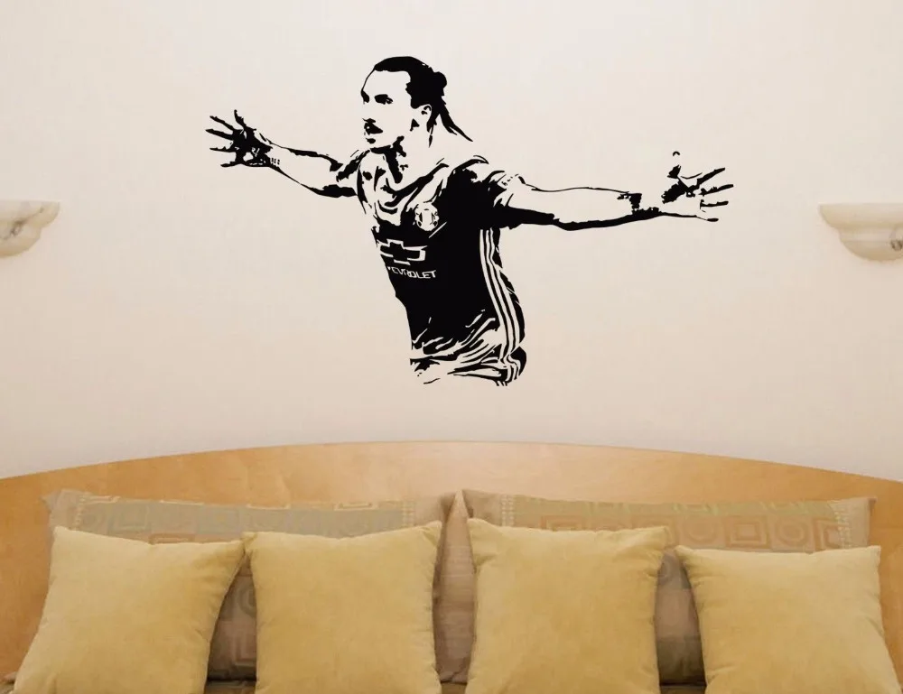 

Free shipping DIY kids room removable Football Player Decal Wall Sticker free shipping Vinyl Wall decoration Wall stickers