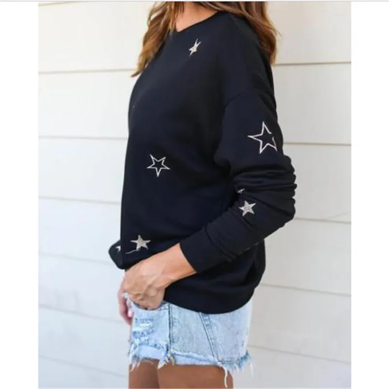 Meihuida 2017 Women Warm Sweater Autumn Winter Stars Cotton Loose Casual Pullovers O-neck for Female Girl Drop Ship | Женская одежда