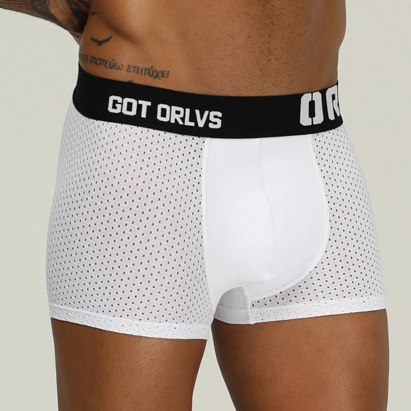 ORLVS Брендовое Мужское нижнее белье боксеры Мужские штаны cueca tanga calzoncillo hombre boxer para