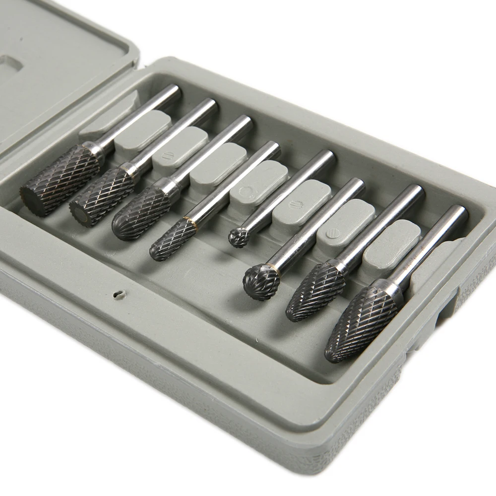 

8PCS/set Tungsten Carbide Rotary Burs Grinding Rotary Cutter File Tungsten Carbide Rotary Files