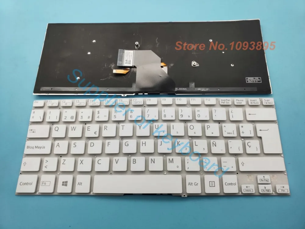 Новая испанская/латинская клавиатура для SONY VAIO SVF144B1EU SVF14325CLW SVF14413CLW SVF142C29U белый ноутбук испанская клавиатура с подсветкой