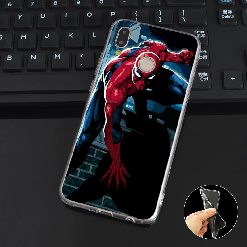DREAMFOX M353 Мягкий ТПУ силиконовый чехол с человеком-пауком для huawei Honor 6A 6C 7X9 10 P20 P30 Lite