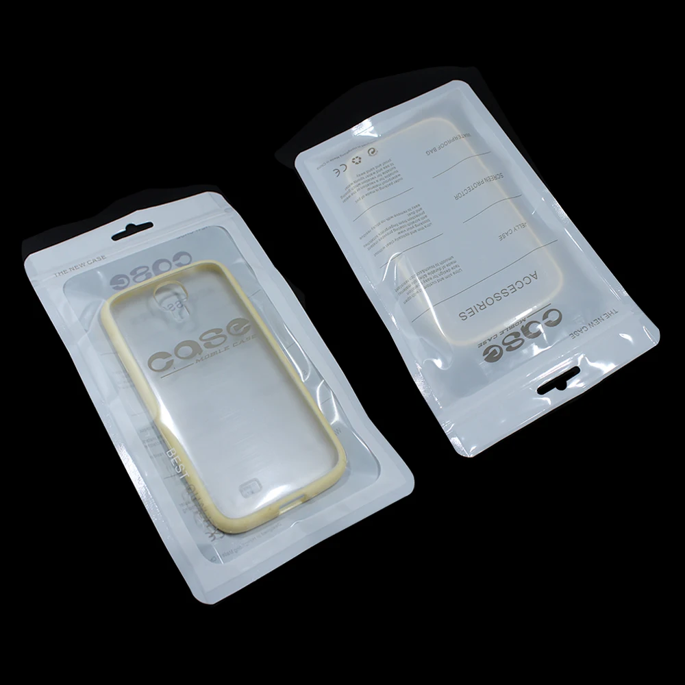 500Pcs/ Lot Event Mobile Phone Case Cover Retail Packing Package Bag For iPhone 4 4S 5 5S 6 Plus Plastic Ziplock Poly Pack White